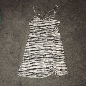 Black and grey tie dye dress